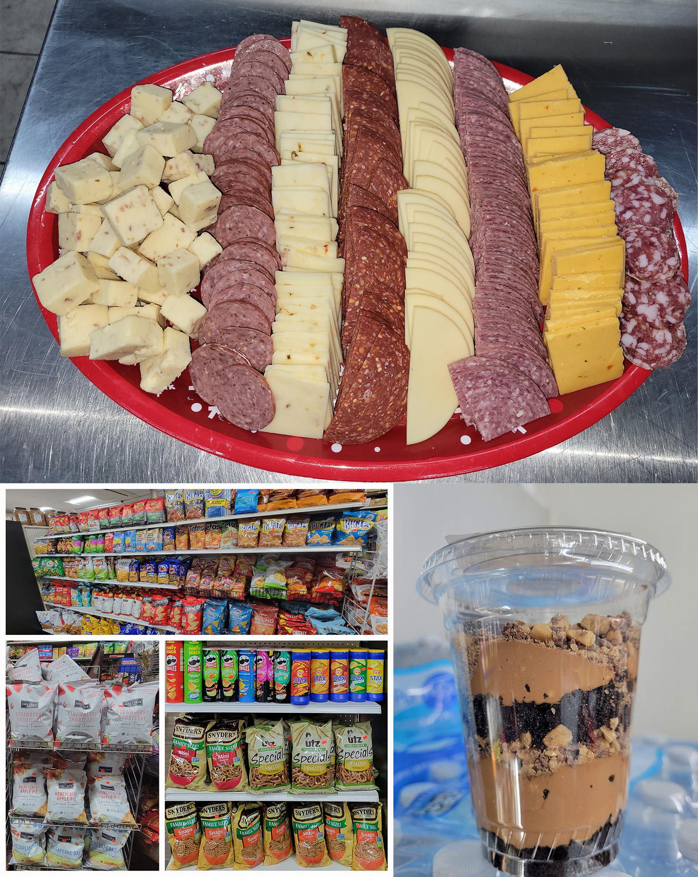 Westside Cheese Sausag tray, westside parfait and Snacks